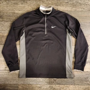 Rare Nike VRS Promo 1/4 Zip Mens Medium Pull Over Tiger Woods Black Dri-Fit - Picture 1 of 9