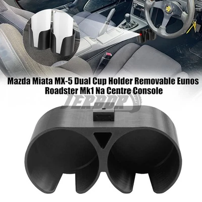 Consola central extraíble Mazda Miata MX-5 doble portavasos Eunos Roadster Mk1 Na Foto 1 de 4
