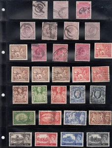 GB QV to QEII High-Value Lot – QV & KEVII 2s6d & 5s, KGVI High Values -30 stamps - Picture 1 of 10