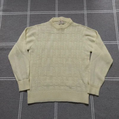 复古 Lord James 男式大号象牙几何图案丙烯酸毛衣 — 第 1/4 张图片