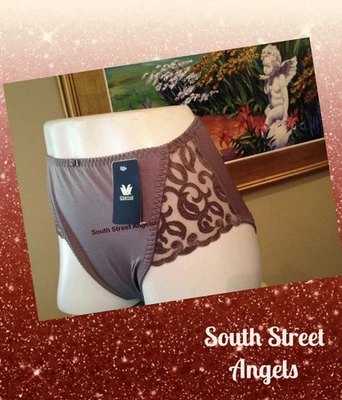 WACOAL 84499  ~ CAPPUCCINO  ~ ARABESQUE Hi-Cut EMBROIDERED BRIEF Panties  XL - Image 1 of 4