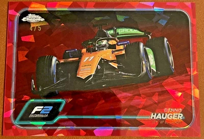 2024 Topps cromo Fórmula 1 F1 F2 Dennis Hauger refractor rojo zafiro 4/5 #95 Foto 1 de 2