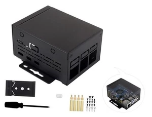 Metal Case for Raspberry Pi 5, Support Add Pi 5 Active Cooler & Pi5 POE HAT & - Bild 1 von 8