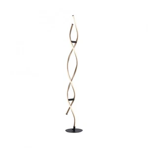 LED Stehlampe dimmbar Wohnzimmer Schwarz Gold 134 cm 3000 K Stehleuchte Modern - Bild 1 von 5