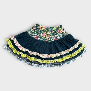 Matilda Jane Layered Floral Print Tutu Skirt Girls Size 8 - Picture 1 of 4