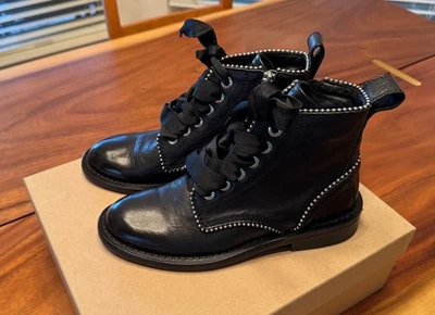 Botas de cuero Zadig & Voltaire para mujer negras Laureen Roma Foto 1 de 4