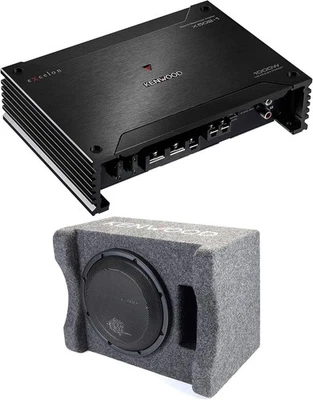 Kenwood X502-1241S Set of X502-1 Amplifier Plus P-XW1241S 12 Inch Subwoofer - Image 1 of 4