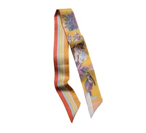 100% Mulberry Silk Scarf Head Hair Ribbon Handbag Handle Wrap Neckerchief - Picture 1 of 5