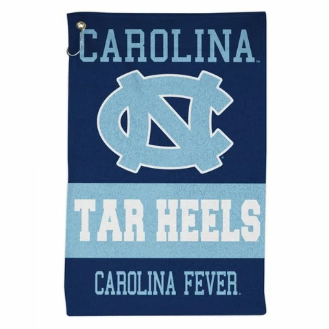 NORTH CAROLINA TAR HEELS ALL PURPOSE GOLF TAILGATE TOWEL 16"X25" HOOK GROMMET Cover