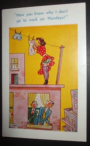 SAUCY RUDE Comic SILK STOCKINGS UPSKIRT LOOK KNICKERS SUSPENDERS HIGH HEELS - Picture 1 of 1