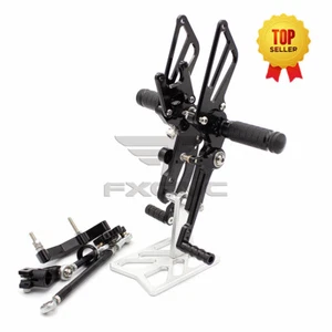 CNC Adjusting Footpegs Pedal Rests Rearsets For 690 DUKE 2012-19 2018 2017 - Picture 1 of 12