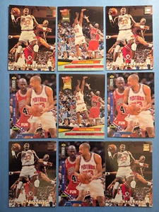 MICHAEL JORDAN (Guarded by) 9 Card Lot Chicago Bulls Collection Ewing Grant Hill - Picture 1 of 4