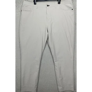 Public Rec Pants Mens 42X32 Light Grey Workday Tech Straight Slim 5-Pockets NEW - Picture 1 of 11