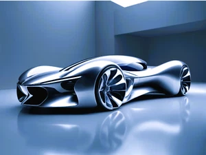 1:12 TESLA 24Custom Built HyperCar SuperCar18Concept Model Race Car Carousel SIL - Picture 1 of 2
