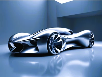 1:12 TESLA 24Custom Built HyperCar SuperCar18Concept Model Race Car Carousel SIL - Image 1 of 2