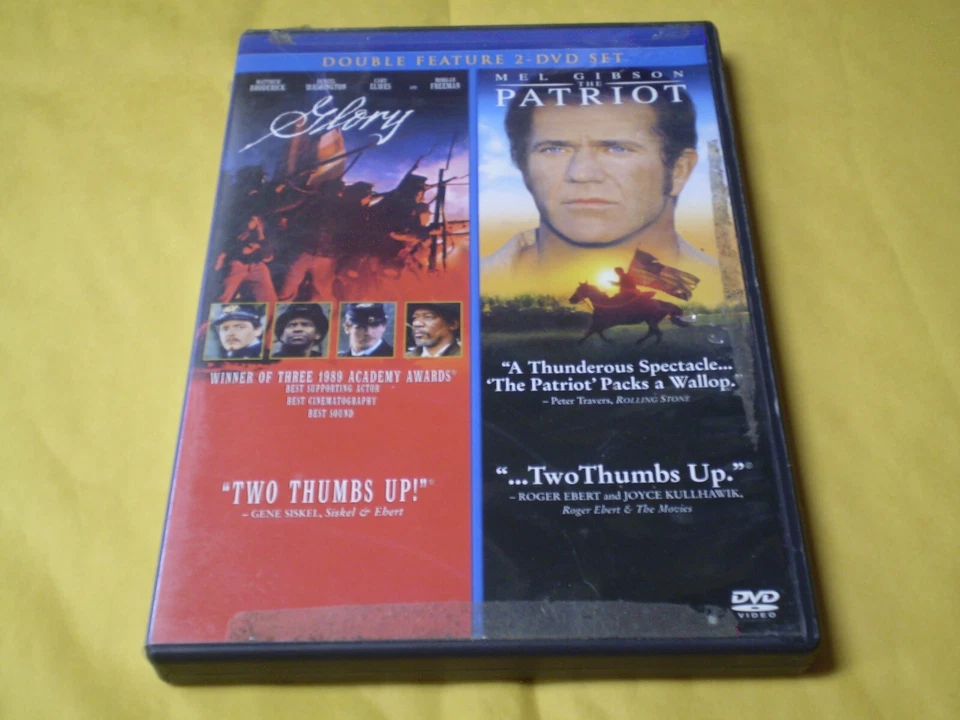 Glory / The Patriot    (2 DVD set, 2008)   War   Mel Gibson  Denzel Washington - Image 1 of 1