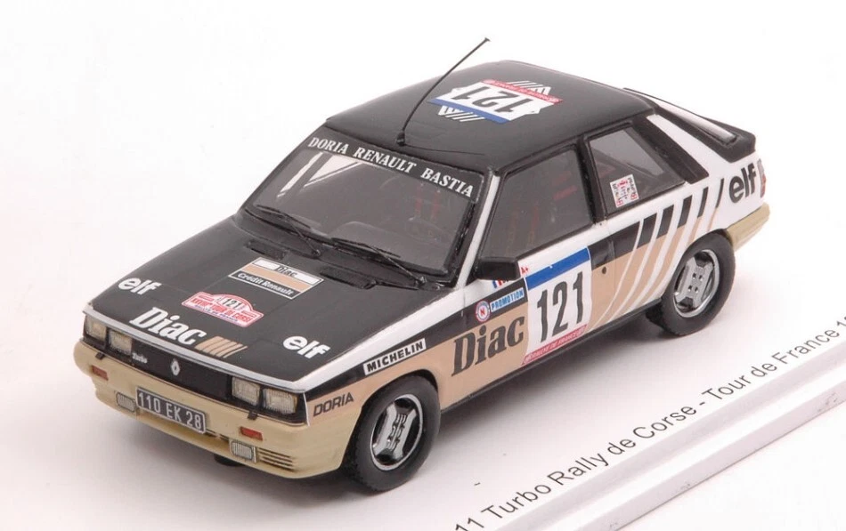 Modellino auto scala 1:43 Spark RENAULT 11 TURBO RALLYE FRANCE modellismo - Immagine 1 di 1