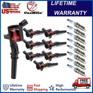 8pcs Ignition Coils Pack and Iridium Spark Plugs For Ford F-150 4.6L DG508 SP479 - Picture 1 of 15