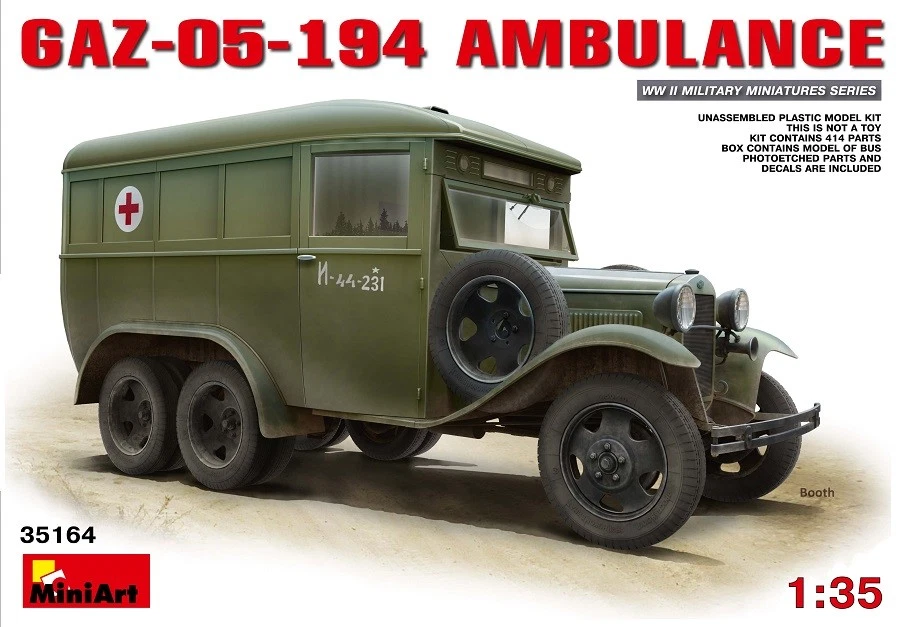 Miniart 35164 - 1/35 GAZ-05-194 Ambulanza Camion - Nuovo - Immagine 1 di 1