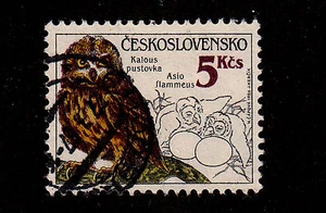 Tschechoslowakei-1986-SC 2624-gebraucht-Asio Flammeus-Eule - Bild 1 von 1