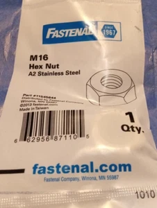 M16 Hex Nut A2 Stainless Steel 1 Qty Going Nuts C123c METRIC - Picture 1 of 2