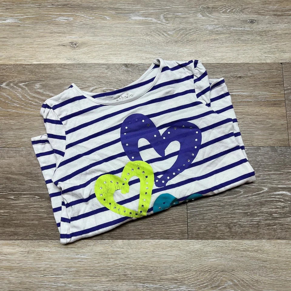Camisa JUMPING BEANS Estampado Gráfico Manga Larga Blanco/Azul Rayas Niño Talla 6 Foto 1 de 4