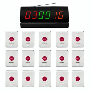 Campana del sistema de llamadas de conferencia inalámbrico SINGCALL, 15 botones impermeables, 1 pantalla - Imagen 1 de 12