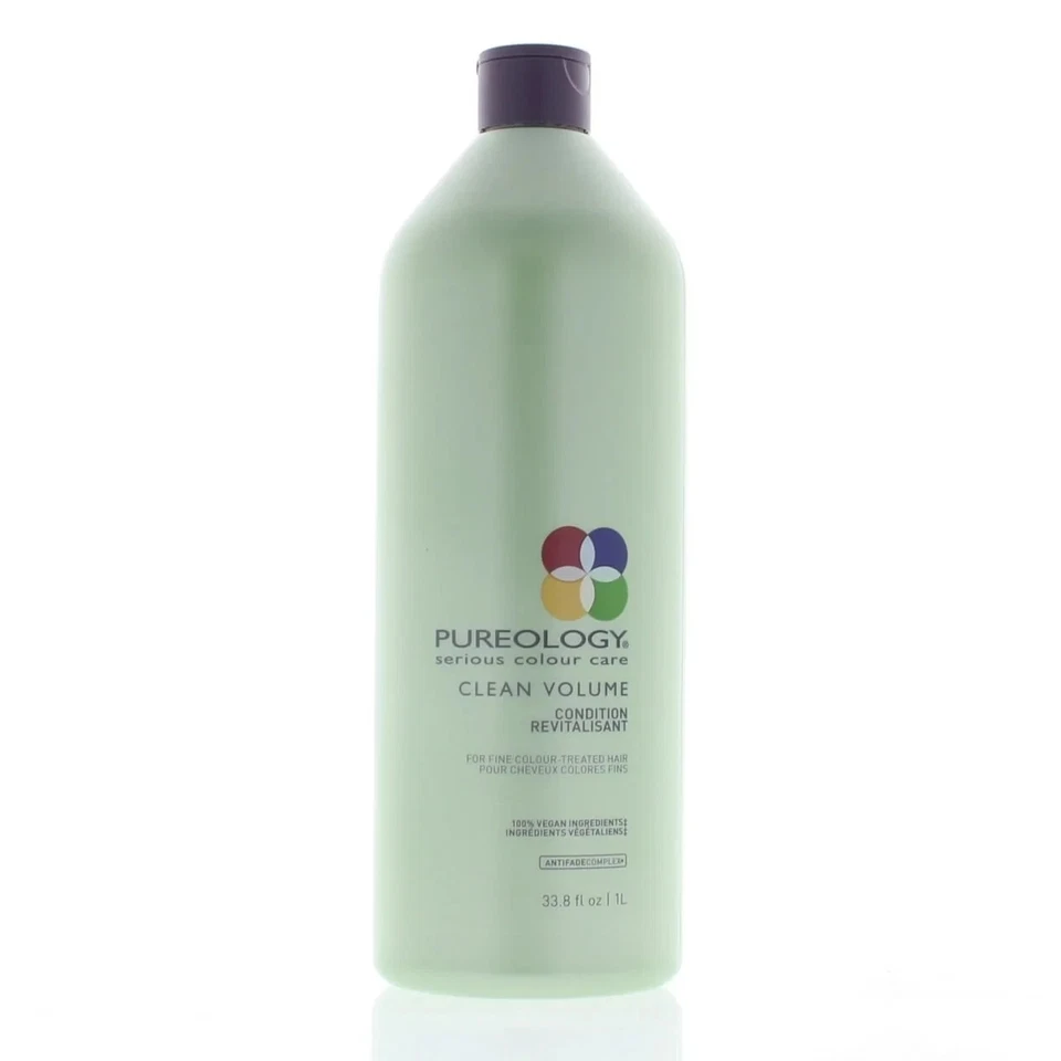 Pureology Clean Volume Condition 33.8 oz 1 liter-sealed-for fine colour treated - Image 1 of 1