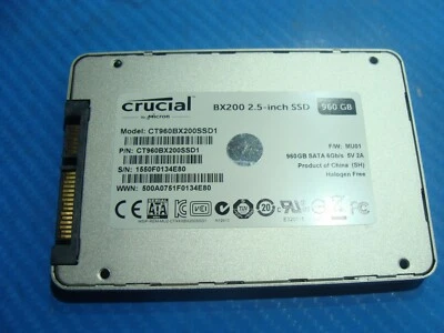 MacBook Pro A1278 Crucial BX200 960 GB SATA 2.5 SSD CT960BX200SSD1 - Image 1 of 2