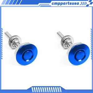 Sujetadores de liberación rápida de parachoques de aluminio de 2 piezas para guardabarros de maletero de coche tapa de escotilla azul - Imagen 1 de 6
