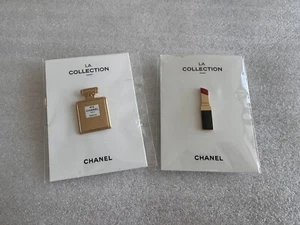 Chanel La Collection Novelty Pin Badge No.5 & Lipstick set. Brand New. - Picture 1 of 7