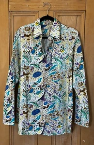 Devendra Banhart Mens Western Colonization Button Up Shirt Size Medium White NEW - Picture 1 of 15