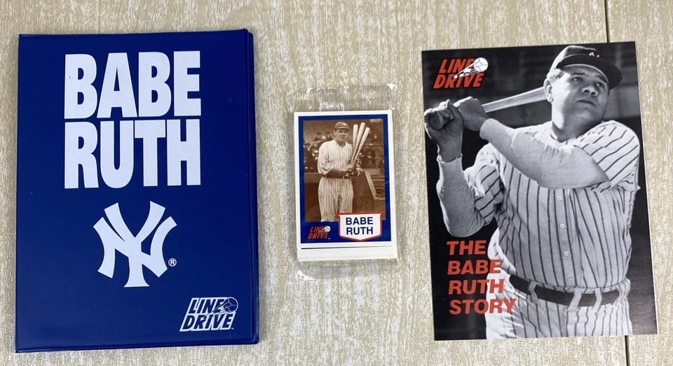 1991 Line Drive Babe Ruth 20 Card Set Yankees - Display Book - Statistics Sheet - Image 1 of 4