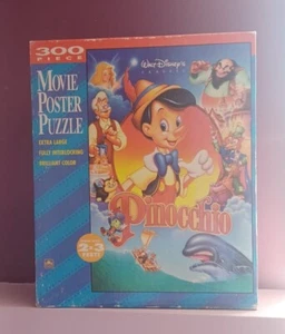 Disney Pinocchio 300 Piece Extra Large Movie Poster Kids Adult Puzzle 2"x3" NEW - Picture 1 of 3