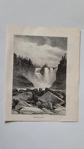 Kakabeka Falls Ontario Canada 1884 HW Sketch Print - Picture 1 of 1