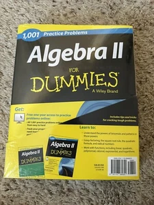 Algebra II For Dummies Learn and Practice 2 Book Bundle 1 Year Online Access - Picture 1 of 6