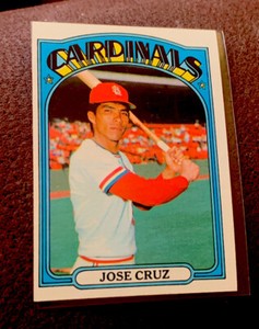 Jose Cruz 1972 Topps Baseball RC Rookie Card # 107, St. Louis Cardinals