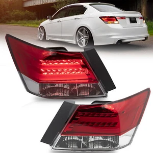 2 luces traseras LED rojas para Honda Accord 2008-2012 4 puertas sedán lámpara de freno trasero - Imagen 1 de 6