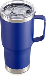 20 Oz Tumbler with Handle and Lid Stainless Steel Tumblers Double Wall Vacuum In - Picture 1 of 12