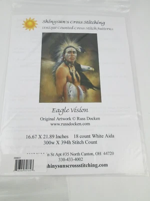 Shinysun EAGLE VISION Native American Counted Cross Stitch Pattern Only - Image 1 of 2