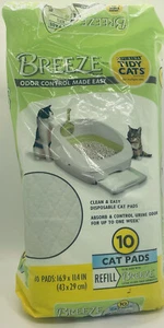 Purina Tidy Cats Breeze Litter Box Refill Pads (10 cat pads ) Odor Control Clean - Picture 1 of 5