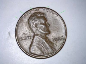 1966 Lincoln Cent Error Off Center - Picture 1 of 2