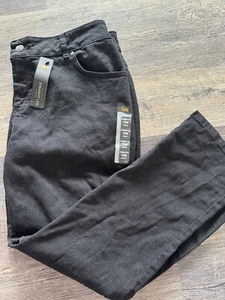 NWT Lee Women’s Relaxed Fit Straight Leg Mid Rise Jeans Black Size 16W Petite - Picture 1 of 2