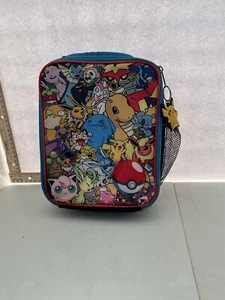 Pokemon Pikachu GOTTA CATCH 'EM ALL Characters Zippered Soft Lunch Box - Picture 1 of 5