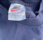 Nike Vintage 90s T Shirt Men's Medium Blue Embroidered Swoosh Logo Made in USA