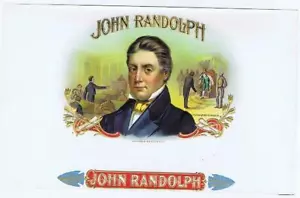 John Randolph senador estadounidense embajador Rusia Bickel Louisvill3 etiqueta de cigarro KY - Imagen 1 de 1