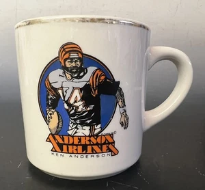 Rare Original Ken Anderson Coffee Mug Cincinnati Bengals Anderson Airlines 1983 - Picture 1 of 7