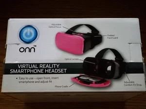 ONN Pink Virtual Reality Headset for SmartPhones to 6" Screen Buy 2 Get 1 FREE! - Picture 1 of 4