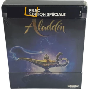 ALADDIN 4K Ultra HD Blu-Ray + Blu-Ray Steelbook Débossé Fnac Disney Zone Frei - Bild 1 von 14