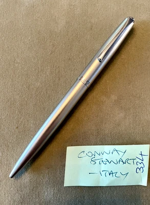 Rare Vintage Conway Stewart brushed chrome ballpoint pen, Italy - Image 1 of 4